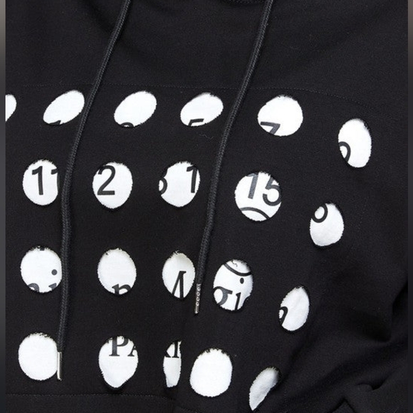 Black Double Layer Cut Out Hoodie - Picture 4 of 6